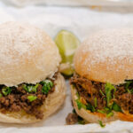 Pambazos de carne molida y de Birria